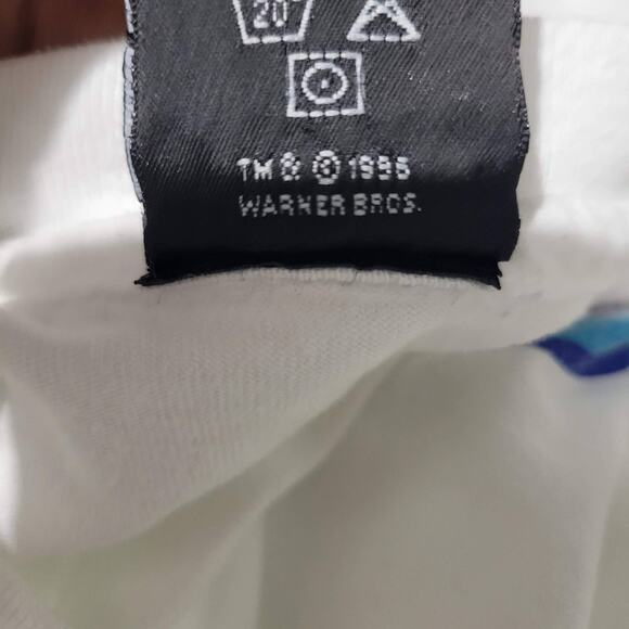 Vintage Tweety Bird Tee Warner Bros T Shirt Graphic White Cotton Crew Neck XXL - Picture 11 of 15